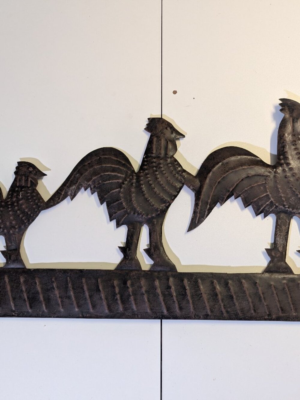 Metal Roosters Wall Hanging Art Decor